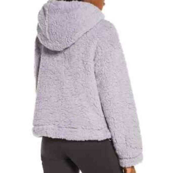 ZELLA 'Cassie' Faux Shearling Light Purple Hoodie SZ S - Picture 2 of 8